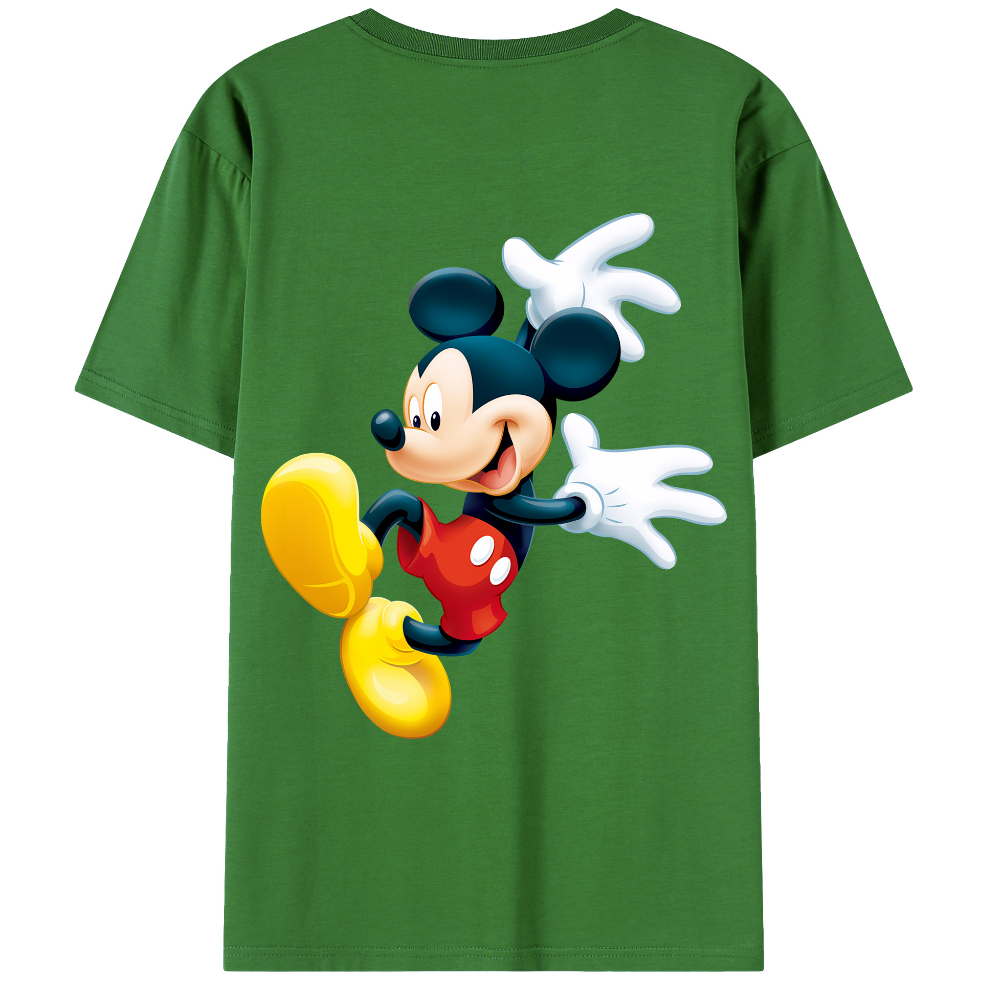 ミッキーマウス Mickey Mouse レディース半袖Tシャツ(バックプリント)